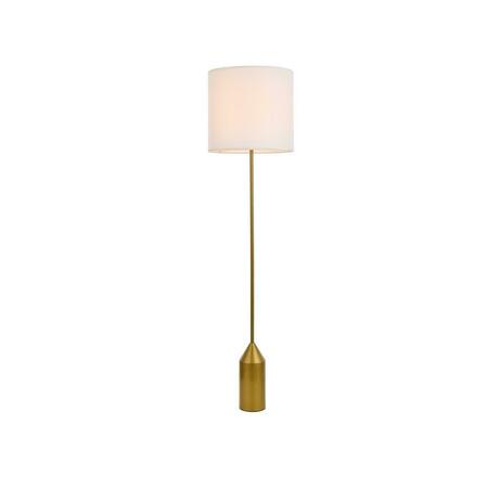 CLING Ines Floor Lamp, Brass & White CL2956480